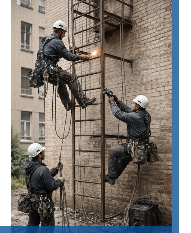 Ремонт пожарной лестницы в Касимах от 8156 р. | ВЫСОТНИК-Ксм