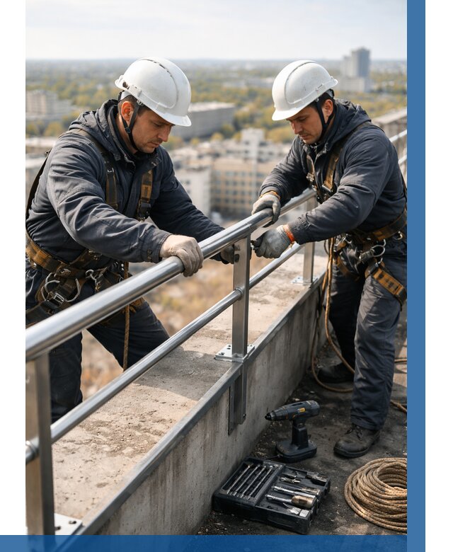 Монтаж перил на высоте в Касимах от 2719 р. | ВЫСОТНИК-Ксм