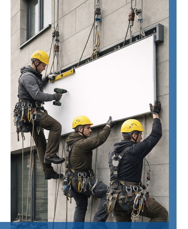 Монтаж рекламной вывески в Касимах от 8699 р. | ВЫСОТНИК-Ксм