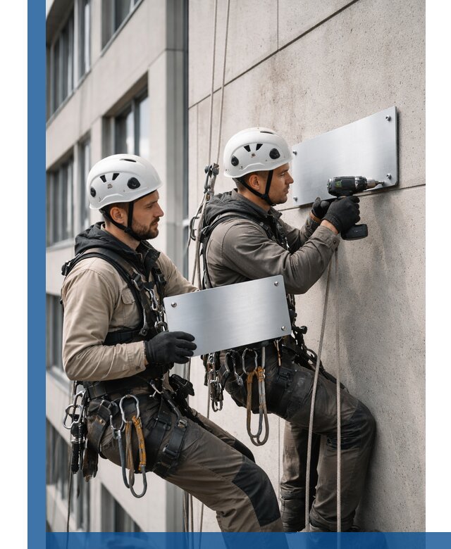 Монтаж табличек и указателей в Касимах для зданий и сооружений