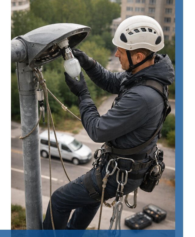 Замена ламп на высоте в Касимах от 2719 р. | ВЫСОТНИК-Ксм