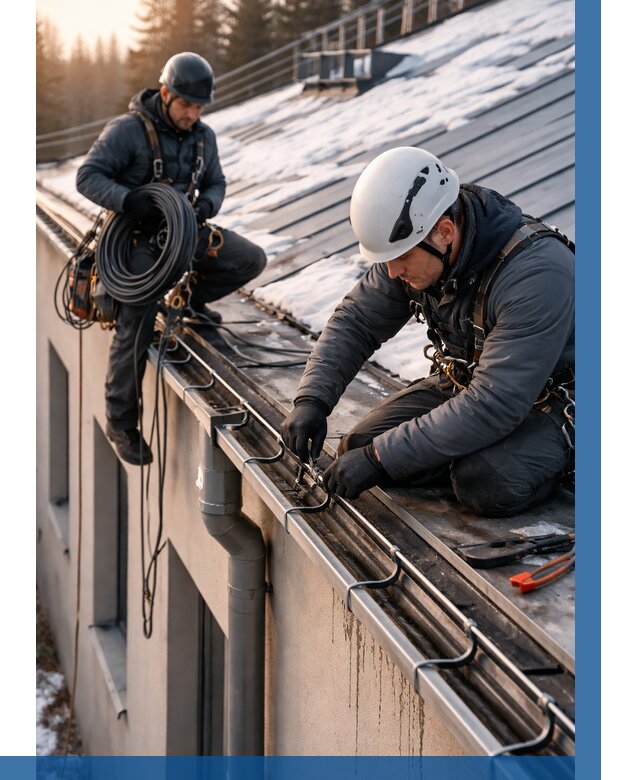 Монтаж греющего кабеля на кровле в Касимах от 489 р. | ВЫСОТНИК-Ксм