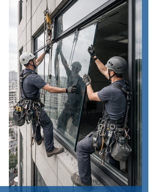 Замена стеклопакетов на высоте в Касимах от 5981 р. | ВЫСОТНИК-Ксм