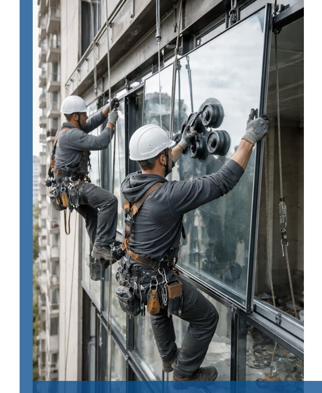 Витражное остекление фасадов и лоджий в Касимах под ключ