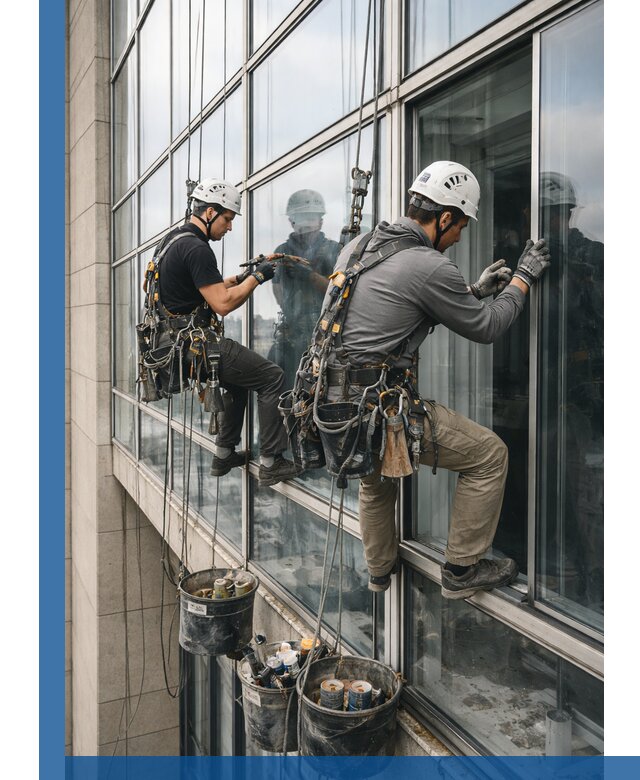 Ремонт витражных конструкций и фасадного остекления в Касимах