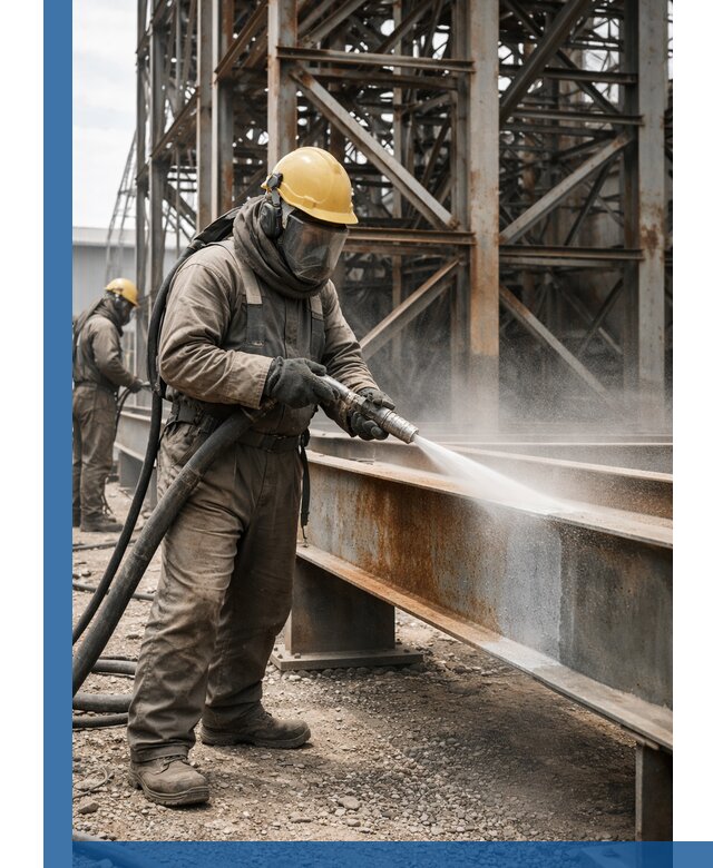 Пескоструйная очистка металлоконструкций в Касимах промышленная