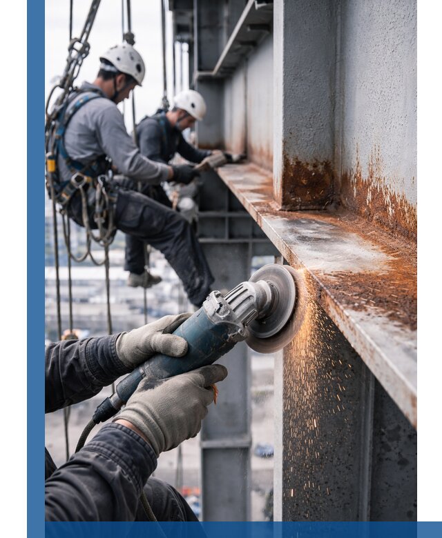 Зачистка металла от ржавчины и подготовка поверхностей в Касимах