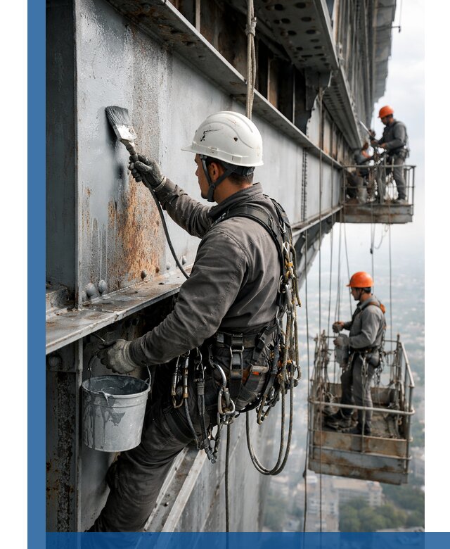 Покраска металлоконструкций на высоте в Касимах профессионально