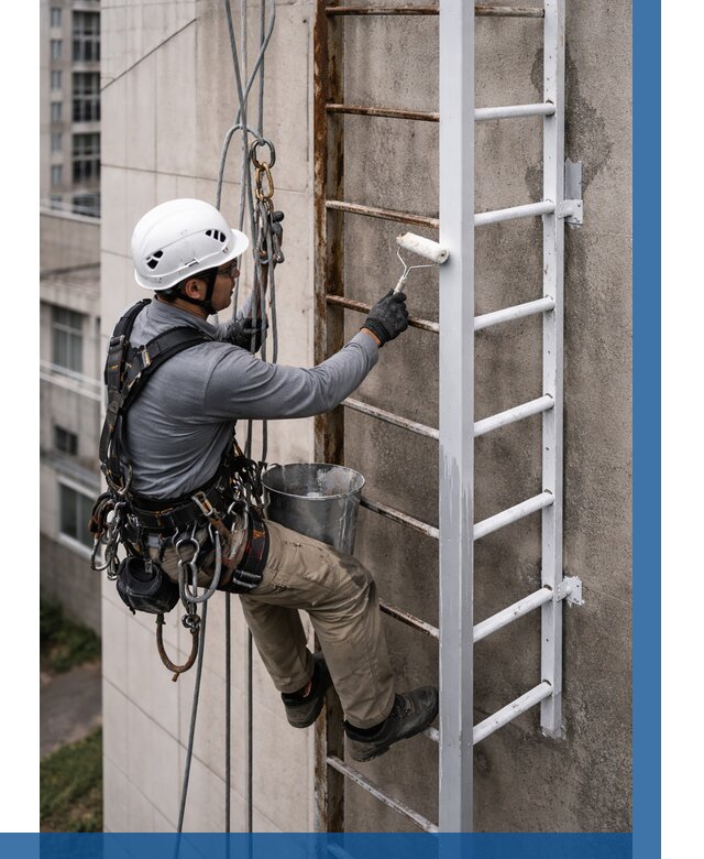 Покраска пожарных лестниц в Касимах от 4893 р. | ВЫСОТНИК-Ксм