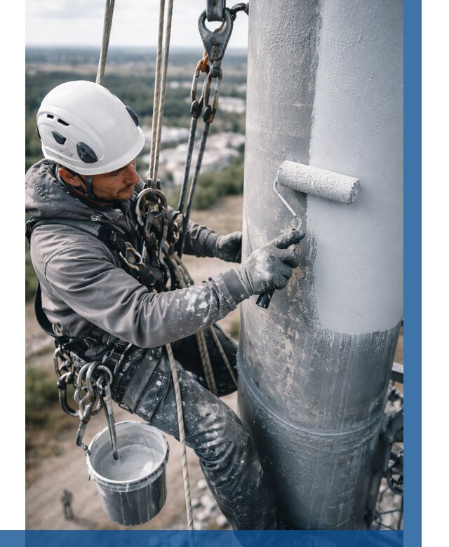 Покраска мачт связи под ключ в Касимах от 924 р. | ВЫСОТНИК-Ксм