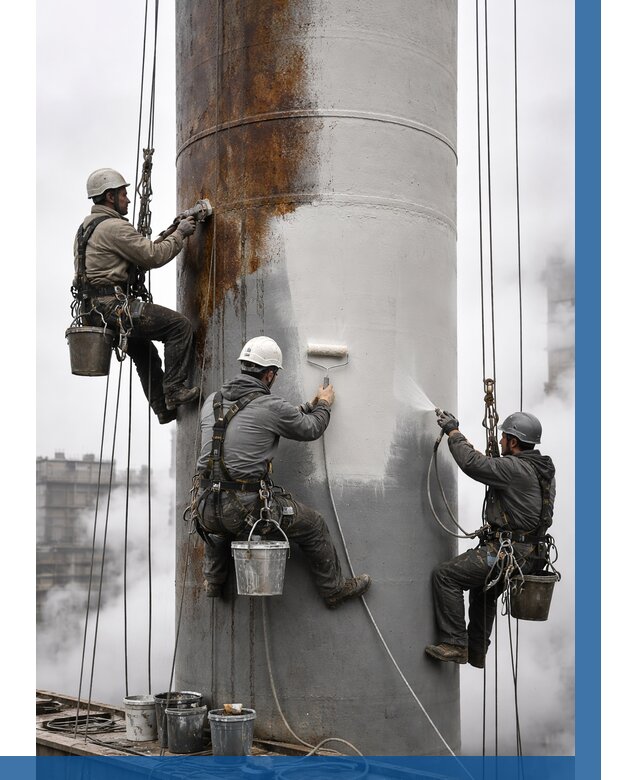 Покраска дымовых труб в Касимах от 9243 р. | ВЫСОТНИК-Ксм