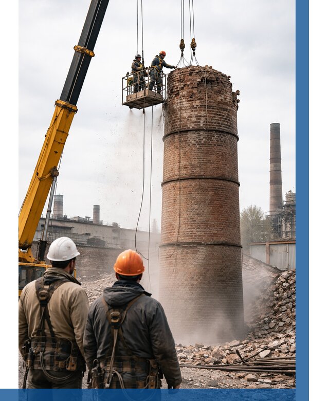 Демонтаж дымовой трубы в Касимах от 97866 р. | ВЫСОТНИК-Ксм, смета