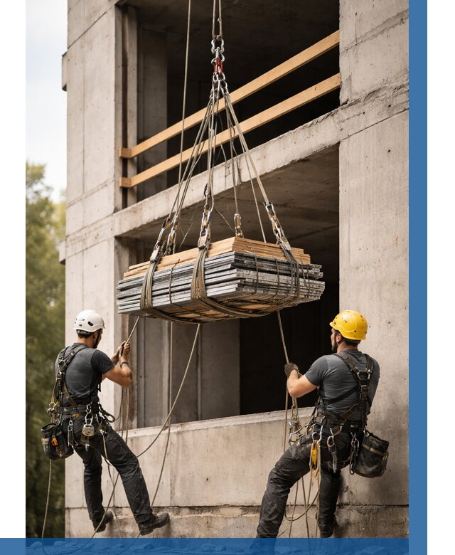 Подъем материала на этаж веревками в Касимах от 1631 р. | ВЫСОТНИК-Ксм