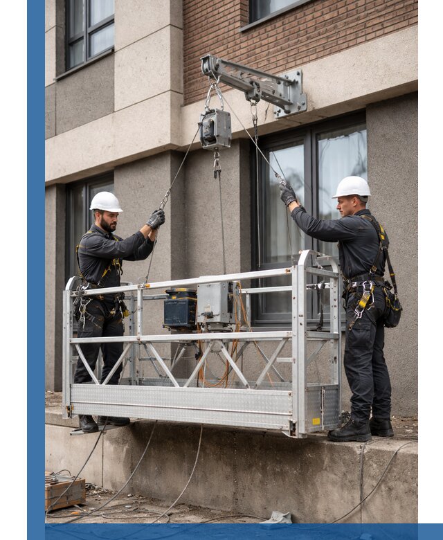 Монтаж и подъем фасадной люльки в Касимах с гарантией безопасности