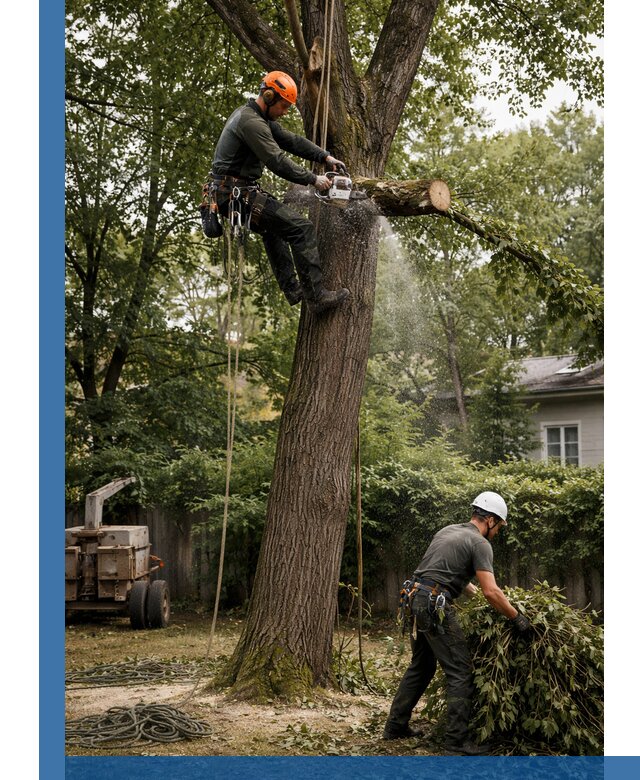 Кронирование деревьев в Касимах, безопасная высотная обрезка