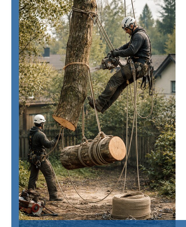 Валка деревьев частями в Касимах, безопасно и аккуратно