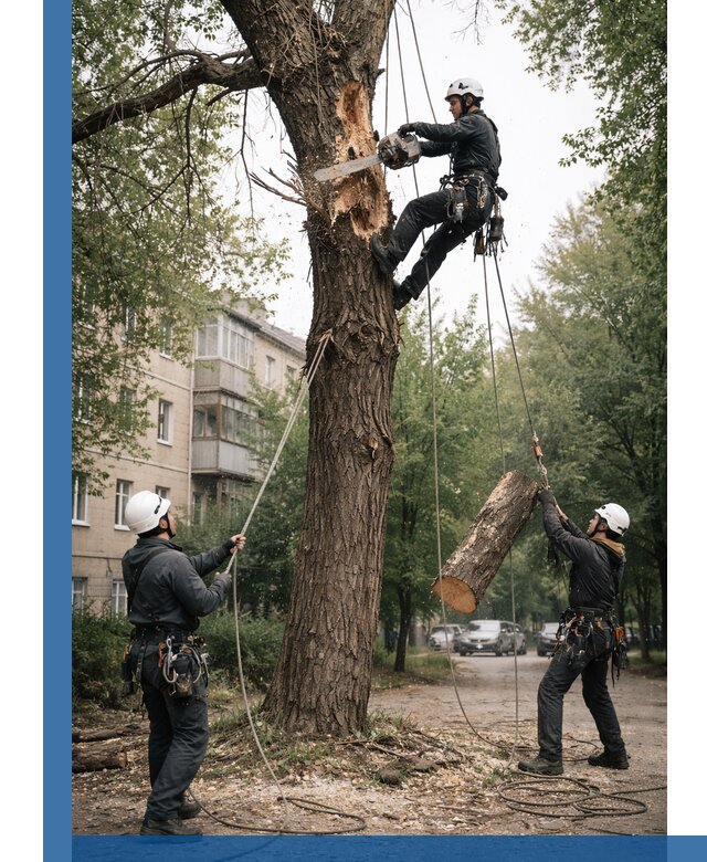 Срочное удаление аварийных деревьев в Касимах с гарантией безопасности