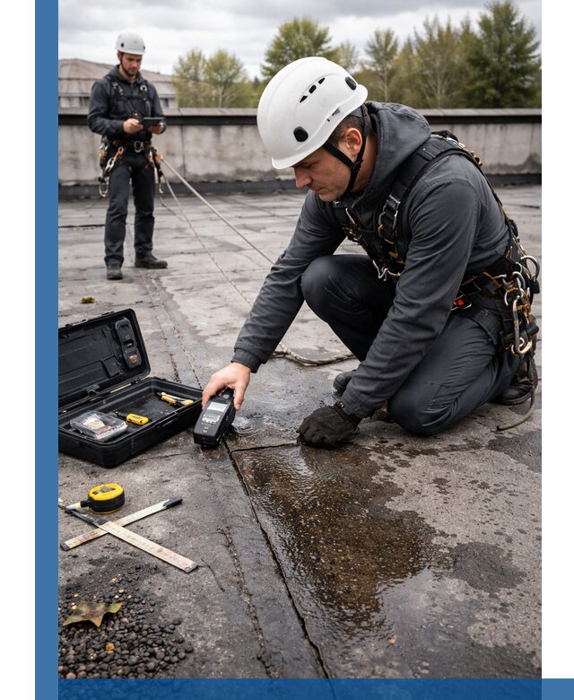 Обследование кровли на протечки и выявление дефектов в Касимах